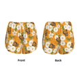 thumbnail image 5 of Vsdgher White Floral and Butterflies Print Women's Running Double Layer Shorts High Waisted with Pockets Elastic Yoga Workout Athletic Gym Sports, 5 of 8