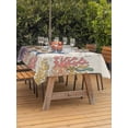 thumbnail image 3 of Outdoor Tablecloth with Umbrella Hole for Patio/Picnic/Party/Camping, Coastal Starfish Waterproof Table Cloth Rectangle Table Cover Washable, Vintage Ocean Fish Seaweed Marine Coral (60"x 84"), 3 of 9