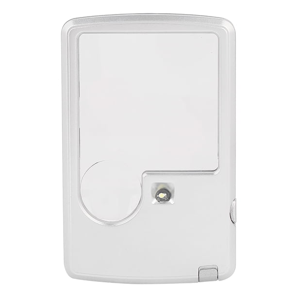 Lupa para Tarjetas de Crédito Con Luz Led, Lupa Cuadrada de Bolsillo, Lente 3x 6x para Leer Libros, Periódicos, Contratos, Revistas