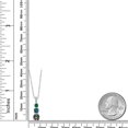 thumbnail image 2 of Gem Stone King 925 Silver and 10K Yellow Gold  Green Mystic Topaz London Blue Topaz and White Diamond Pendant Necklace for Women (1.52 Cttw, with 18 inch Chain), 2 of 3