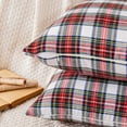 thumbnail image 6 of Christmas Plaid Decorative Throw Pillow Covers Scottish Tartan Cushion Case Polyester for Farmhouse Home Holiday Decor, 6 of 7