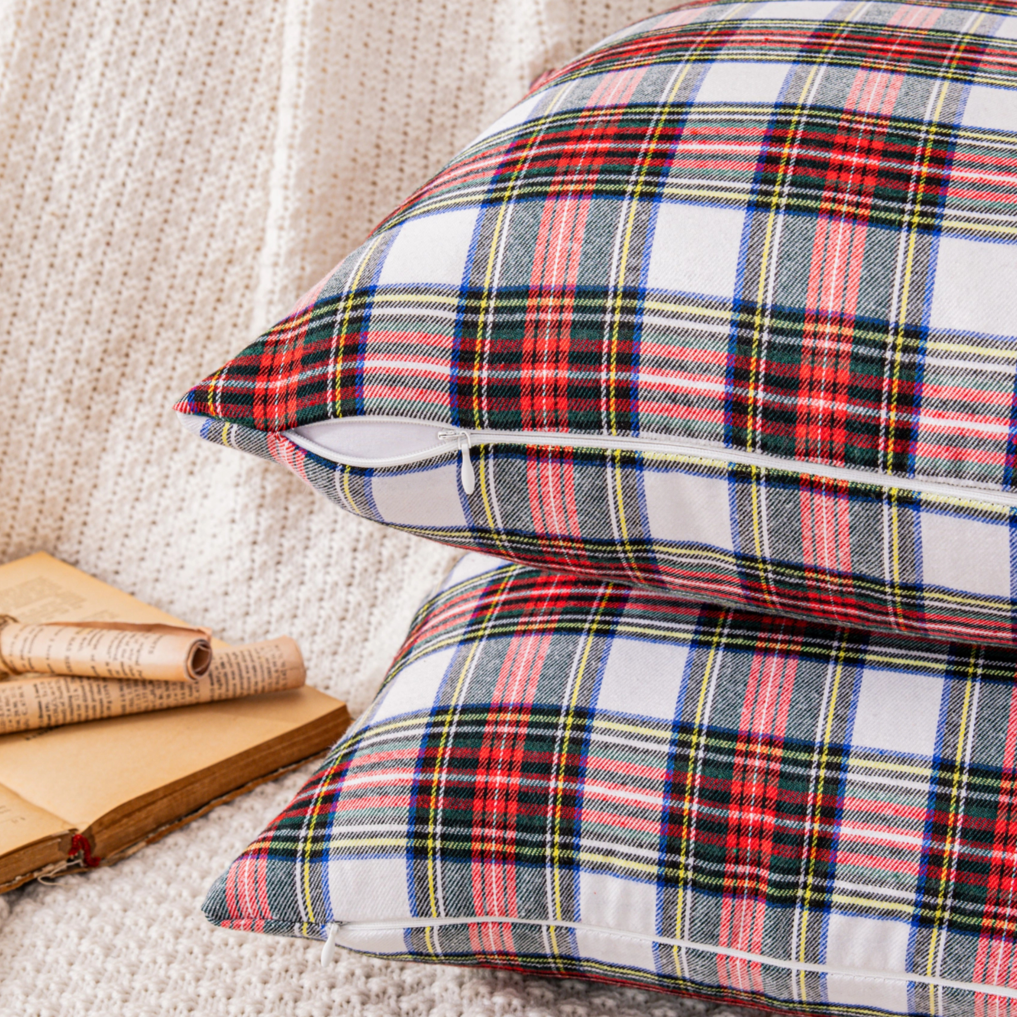 Fantastic Zone Christmas Plaid Pillow Covers, Set Of 2 photo 7