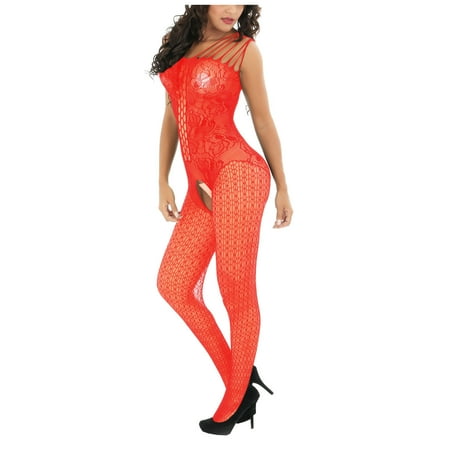 uublik Valentines Lingerie Set for Women Bodysuit Plus Size Sexy Naughty Babydoll Lace