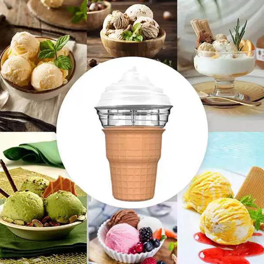 Electric Ice Cream Maker Machines, Homemade DIY Mini Dessert Yogurt Dessert Maker Cup, Mini Kitchen Appliance Tool for Summer Desserts