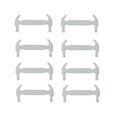 thumbnail image 1 of 16 unids/set cordones elásticos de silicona para zapatos cordones especiales sin cordones cordones para mujeres hombres cordones zapatos cordones de goma L5Estados Unidos Gao Jinjia LED, 1 of 2