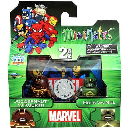 Marvel Minimates Juggernaut As Kuurth Hulk As Nul Minifigure 2 Pack