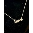 thumbnail image 3 of Collier Inscription « LOVE » en Argent Sterling 925 Chaîne à Maillons 16+2 Pouces, 3 of 3