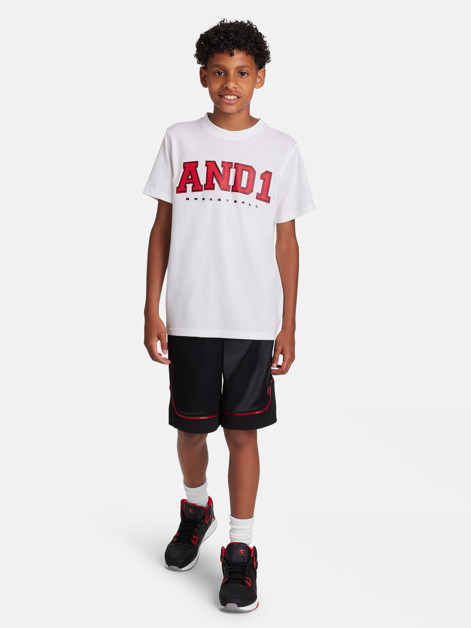 AND1 Boy’s Short Sleeve Graphic T-Shirt, Sizes 4-18