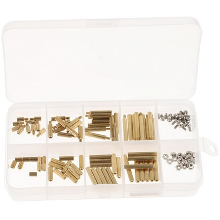 LEORX 120Pcs Standoff Screws and Spacers Kit Brass for Electronics and Communication