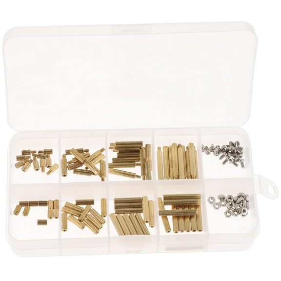 LEORX 120Pcs Standoff Screws and Spacers Kit Brass for Electronics and Communication