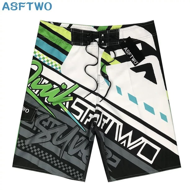 Pantalones cortos de playa para hombre, Bermudas masculinas de secado rápido, Bañador estampado de talla grande Fivean unisex