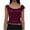 Wine, variant on Youyipin Womens Tank Tops Square Neck Wide Strap Crop Ruched Ruffle Flower Going Out Tops Slim Fit Lettuce Trim Crop Tank Top For Women