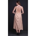 thumbnail image 2 of Bimba Robe Longue Dos Nu à Imprimé Feuilles pour Femmes, Col Licou, Tenue de Plage, rayondress-TTTG, 2 of 6
