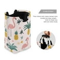 thumbnail image 3 of Yayeee Freestanding Laundry Hamper with Handle Collapsible Large Storage Basket for Clothes, Flamingo Pattern, 3 of 7