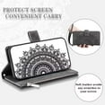 thumbnail image 2 of For iPhone 15 Pro Wallet Case,PU Leather Pressed Sunflowers Leather Zipper Flip Wallet Multi Card Slots Photo Frame Phone Bag Case , Gray, 2 of 9