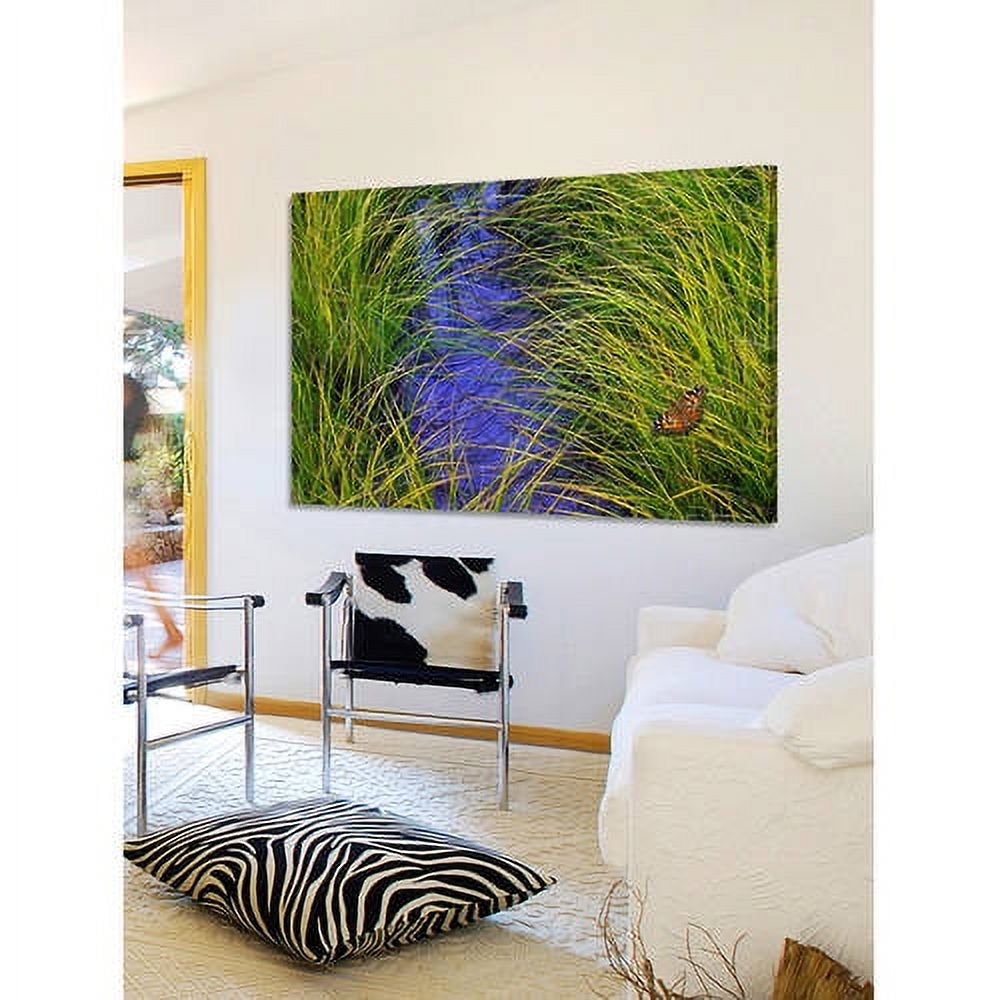 Marmont Hill - "Grass over the Brook" by Chris Vest Painting Print on Wrapped Canvas