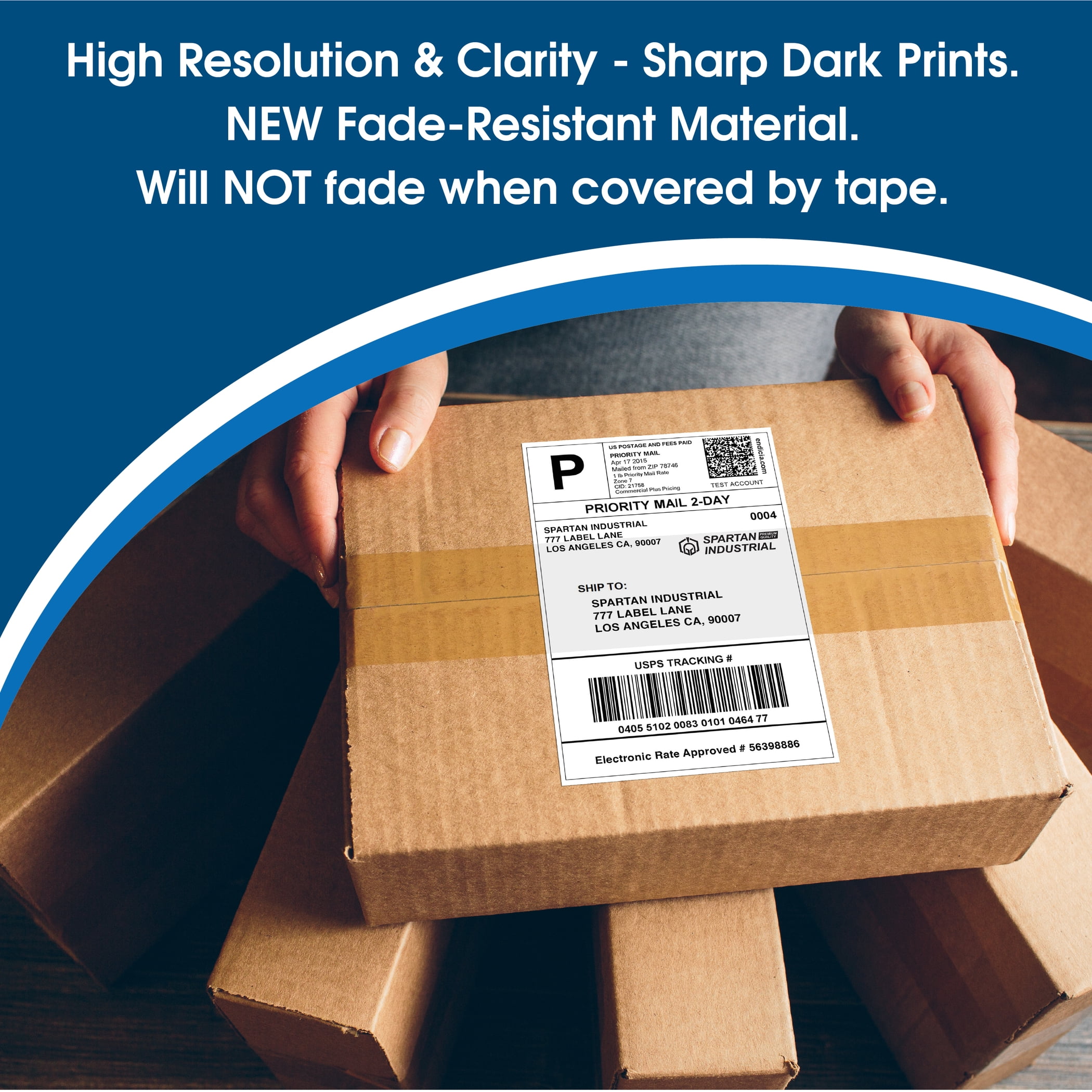 Spartan Industrial - Compatible Labels Replacement for DYMO 30336-1" X 2-1/8” Multipurpose UPC Barcode Return Address Labels (10 Pack)