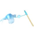 thumbnail image 1 of Cat Teaser Wand Creative Wooden Bead Faux Feather Cat Wand Cat Interactive Toy, 1 of 10
