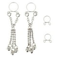 thumbnail image 4 of 1 par de anillos para pezones sin perforaciones para mujeres Anillos para pezones falsos Piercings con clip Campana de plata Yinane Nipplering no perforante, 4 of 8