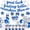 Blue Silver, variant on Coworker Farewell Decorations, Blue Silver Good Luck Finding Better Coworkers Than Us Banner Cake Toppers Balloons Hanging Swirls, Blue Going Away/Goodbye/Leaving Party Supplies for Job Change