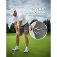 thumbnail image 5 of PULI Men’s Golf Shorts 9 Inch Flat Front Stretch Hybrid Lightweight Quick-Dry Chino with Zip Pockets, 5 of 7