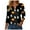 Black, variant on Women Halloween Sales 3/4 Sleeve Tops Fall Blouse V Neck Maple Leaf Pumpkin Print Casual Loose Fit T Shirts Fashion Outfits (Brown, L)