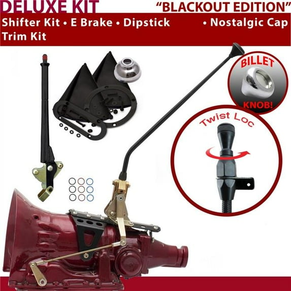 American Shifter C6 Shifter Kit Black 16 in. E Brake Trim Kit Dipstick for F2315