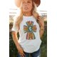 thumbnail image 3 of ABPHQTO Camiseta de manga corta con estampado de cruz y patrón occidental blanco para mujer, 3 of 5