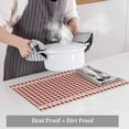 thumbnail image 4 of Country Star Plaid Placemats for Dinning Table Set of 4, Retro Red American Farm Barn Berry Burlap Kitchen Place Mats Waterproof Cloth Table Mats, Indoor Outdoor Placemats Easy Clean Dinner Decor, 4 of 8