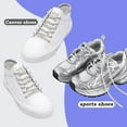 thumbnail image 4 of Bling Shoe Laces for Sneakers & Concert Outfits - 2PCS Rhinestone Sparkle Laces, Metallic Glitter Rope for Boots, Hoodies, Rave Costumes, Festival Accessories (47" Length, Silvery), 4 of 5