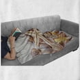 thumbnail image 5 of Seashells Soft Flannel Fleece Blanket, Pile of Seashells Nature Beach Theme Sea Starfish Spiral Shape Pattern, Cozy Plush for Indoor and Outdoor Use, 50" x 60", Coconut Cream Orange, by Ambesonne, 5 of 5