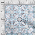 thumbnail image 1 of oneOone Viscose Chiffon Blue Fabric Dot & Quatrefoil Geometric Craft Projects Decor Fabric Printed By The Yard 42 Inch Wide, 1 of 4