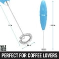 thumbnail image 5 of Milk Boss Milk Frother Handheld with Batteries - Comfort Grip Milk Wand - Teal, 5 of 6
