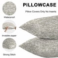 thumbnail image 5 of Lumbar Pillow Covers 20x12 Inch Set of 2, Farmhouse Sage Green Waterproof Outdoor Pillow Covers, Vintage Flower Leaf Botanical Decorative Cushion Pillowcases for Couch, Sofa, Bed, Garden, Patio, 5 of 9