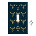 thumbnail image 2 of Caduceus Medical Symbol Doctor Nurse EMT Plastic Wall Decor Toggle Light Switch Plate Cover, 2 of 3
