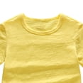 thumbnail image 5 of Hessimy Girls Short Sleeve T Shirts Loose Fit Curve Hem Tunic Tops(Yellow,150), 5 of 7