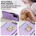 thumbnail image 3 of Nalacover for Samsung S20 Plus Wallet with Card Holder Slot, 360°Rotation Ring Holder Kickstand Cover for Men Women Protective Premium PU Leather Shockproof Cover for Samsung Galaxy S20 Plus,Purple, 3 of 9