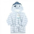 thumbnail image 2 of Hudson Baby Infant Boy Plush Animal Face Bathrobe, Narwhal, 0-9 Months, 2 of 2