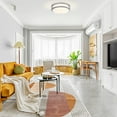 thumbnail image 4 of 10 inch Modern LED Ceiling Lights Flush Mount Kitchen Light Fixtures Brush Nickle for Bathroom, Dining Room, Bedroom, Living Room, Hallway, 2700K/3000K/3500K/4000K/5000K Dimmable Temperature 17W, 4 of 12