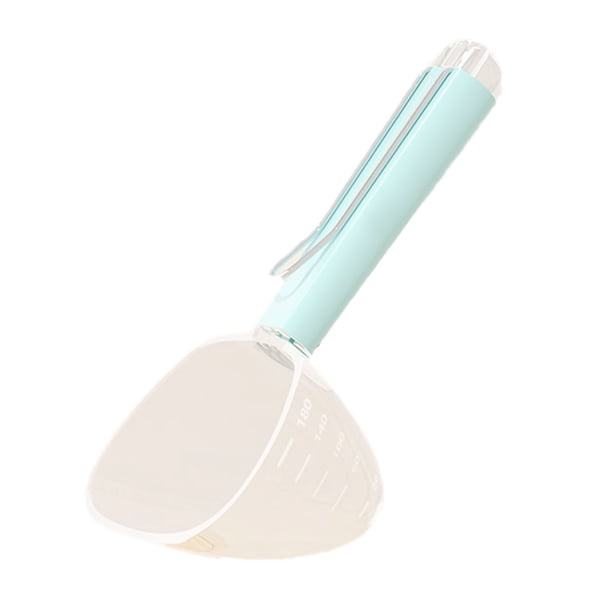 Sellador de comida para gatos, recipiente con marca de medición de comida para mascotas con cierre hermético y asa con clip, dispensador hermético de comida seca para gatos/perros ([verde menta...