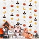 thumbnail image 2 of Guirnaldas de cuerda de papel de murciélago de calabaza de Halloween, sombrero de bruja, fantasma de terror, banderas colgantes, Feliz Día de Halloween, decoración de fiesta para el hogar, 2 of 4