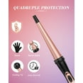 thumbnail image 4 of Ustar Curling Iron with Individual Interchangeable Barrels 1.25" Barrel Hair Curler Wand for All Hairstyle, 4 of 10