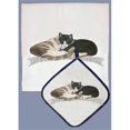 thumbnail image 1 of Cat Dish Towel And Pot Holder Set, 1 of 1