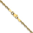 thumbnail image 2 of Auriga Fine Jewelry 10K Yellow Gold 2.5mm Diamond-Cut Lightweight Rope 7" Chain Bracelet for Women, 2 of 6