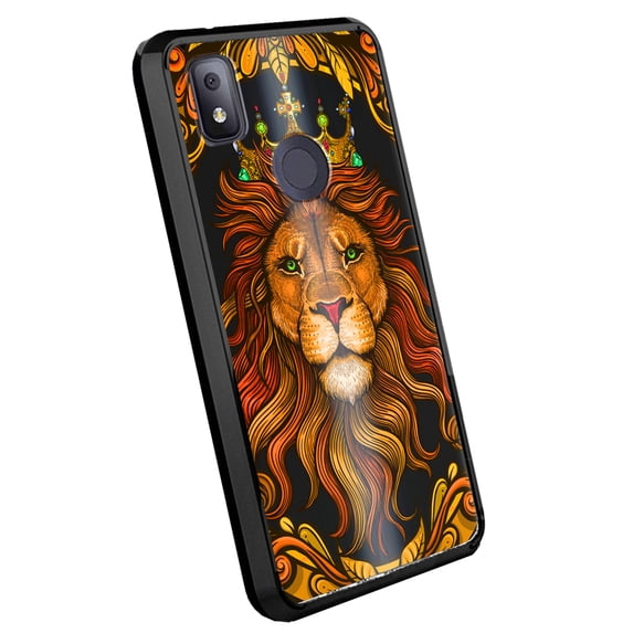 DALUX Ultra Slim PC-TPU Phone Case Compatible with T-Mobile REVVL 4 (2020) - Royal Lion