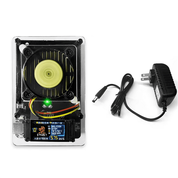 NMAxe Bitcoin NM Miner BM1366 ASIC Chip Solo Ultra 500G Fully Colorful Open-Source Home Use Low Power US Plug,1 * Mining Machine,Black