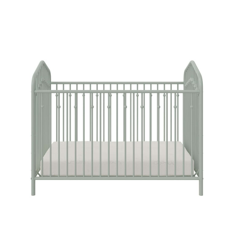 Indiamart Cane Baby Cot Novogratz Bushwick Gray Metal Crib
