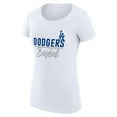 thumbnail image 2 of Women's G-III 4Her by Carl Banks  White Los Angeles Dodgers Team Graphic Fitted T-Shirt, 2 of 3