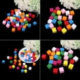 thumbnail image 2 of CIYISON 50Pcs Colourful Wooden Cubes Square Blocks Craft Decoration Embellishments DIY, 2 of 12