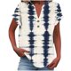 thumbnail image 1 of Vestidos Casuales Para Mujer, Blusas De Mujer De Moda Camiseta informal de manga corta con cuello en V y botones para mujer, 1 of 3